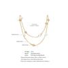 Eetit New Square Chain Stylish Stainless Steel Simulated Pearls Layered Stacking Necklace Women Fashion Charm Collar Jewelry