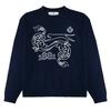 Mens Embroidered Logo Crew Neck Casual Sweatshirt