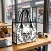 Gothic Skull Pattern Tote Bag Daily Use Shoulder Bag
