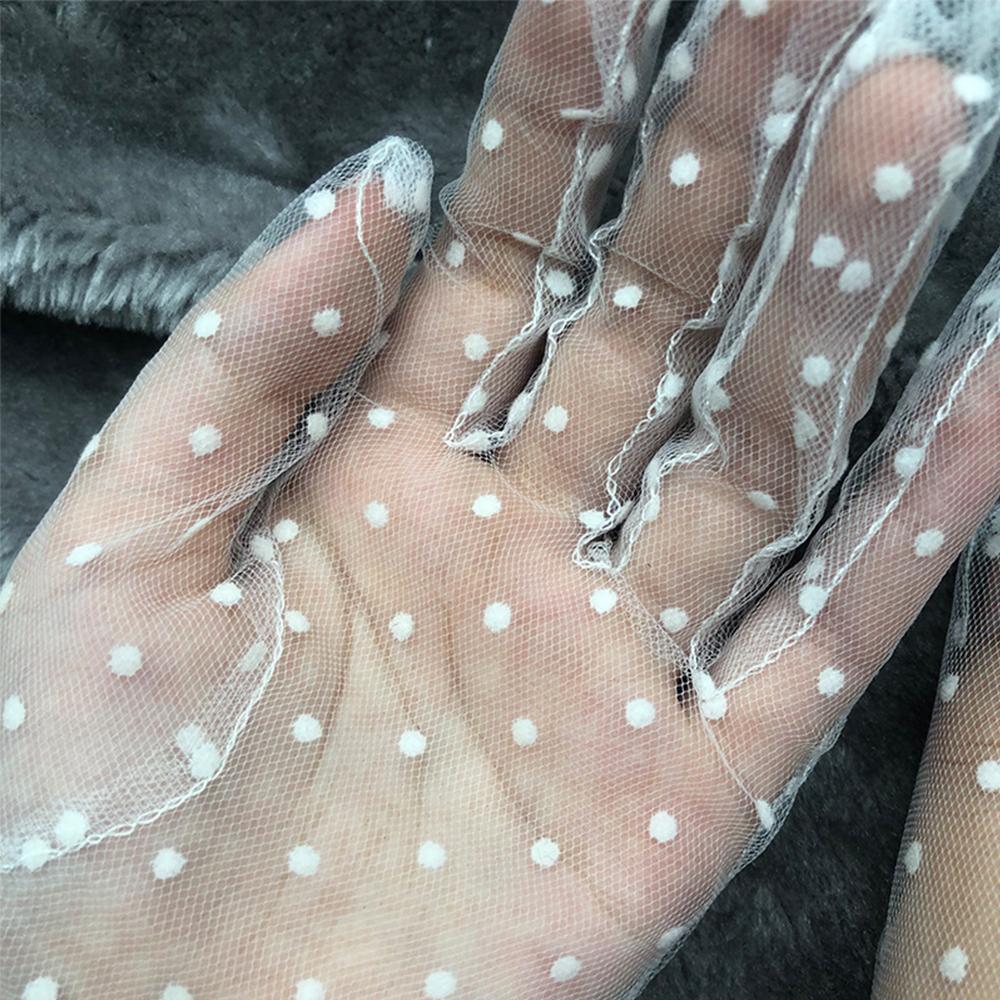 Summer Sunscreen Flexible Accessories Stretchy Falbala Spots Lace Mittens Tulle Gloves Spots Gloves