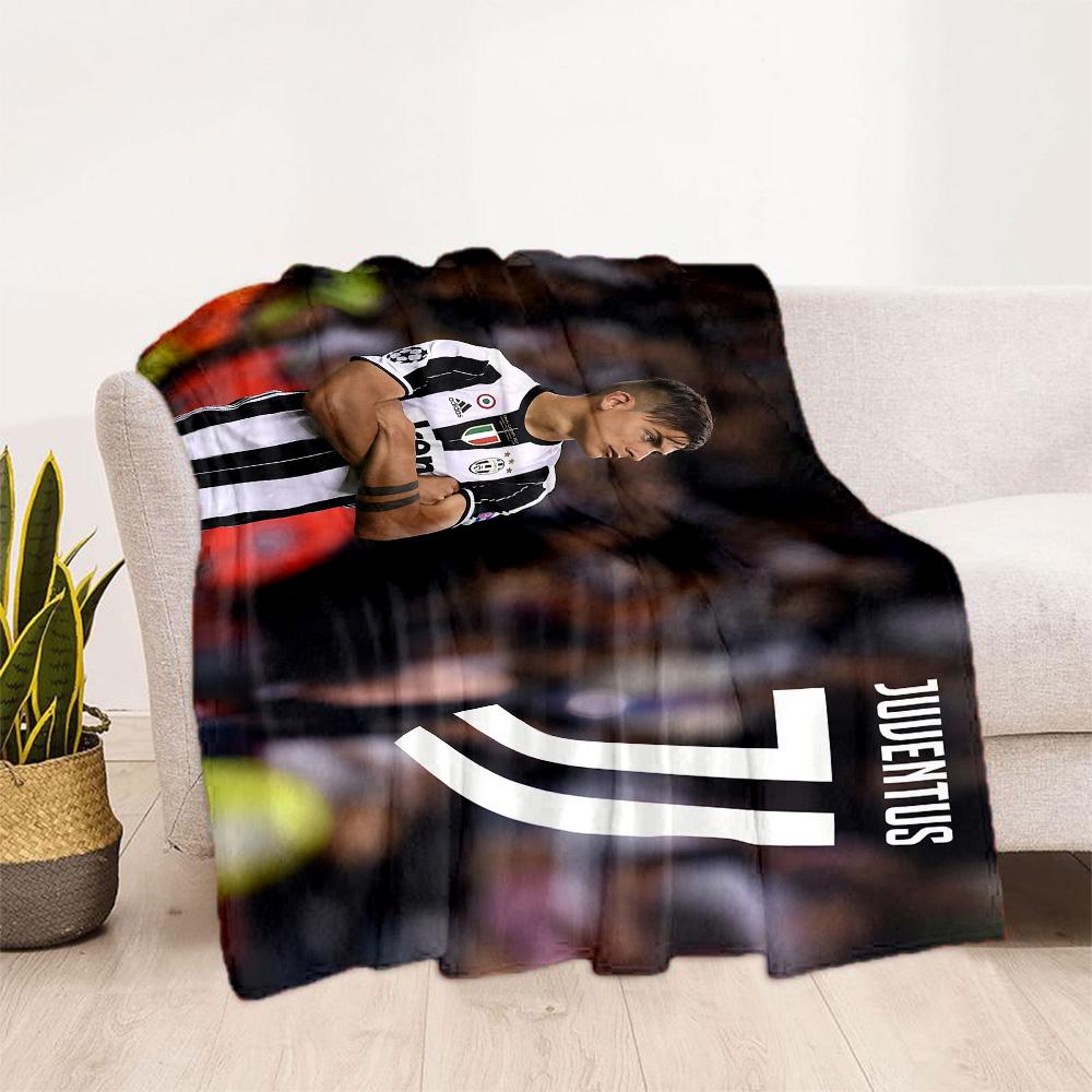 Juventus Star Action Blanket Soft Warm Cozy Perfect for Picnics Bedding Sofa All-Season Use Playful Design Birthday Christmas Gift Blanket