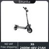 EMANBA X6 Elsparkcykel 2400W Dubbelmotor 48V 21Ah Terräng E-Scooter Kraftfull Vuxen Hopfällbar EU-lager Skattefri