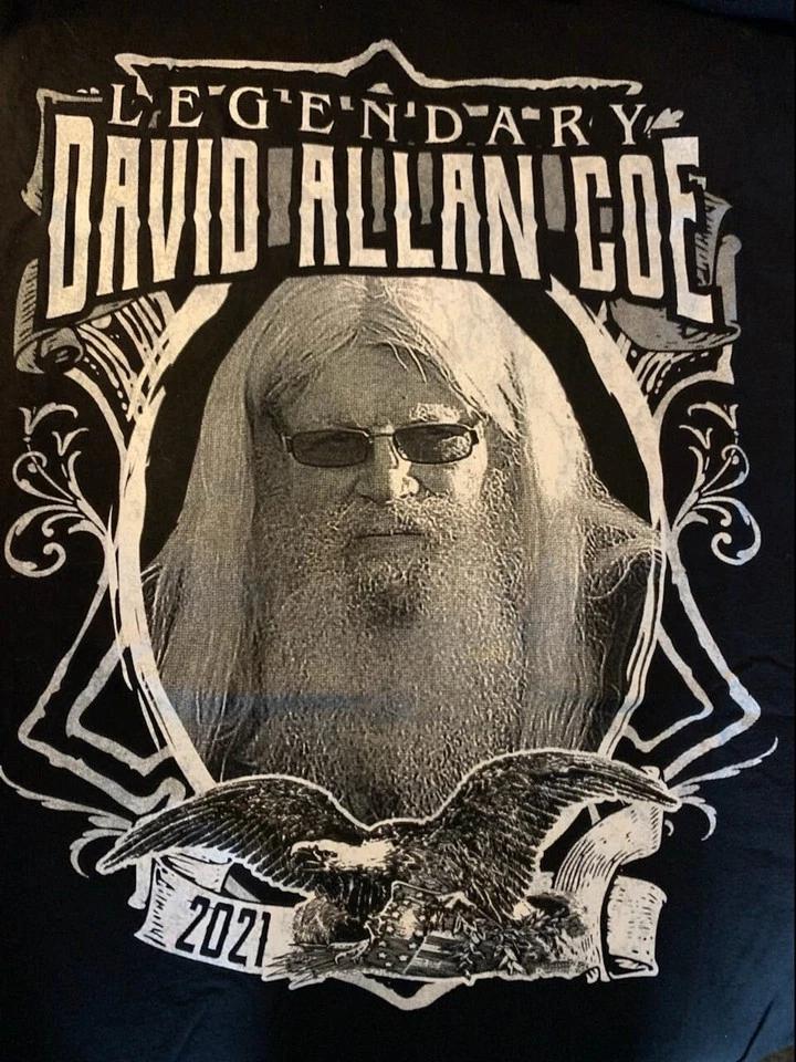 The Legendary David Allan Coe Shirt Short Sleeve Black Unisex S-5XL E1205 L