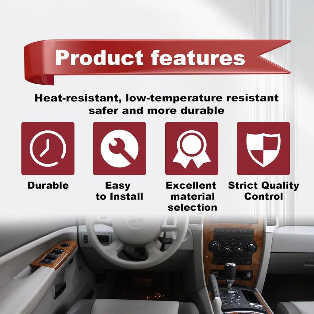 Hood Release Cable with Handle Compatible with 2005-2010 Jeep Grand Cherokee 2006-2010 Commander Replaces 55394495AB 55394495AA 55394495AC 55394495AD