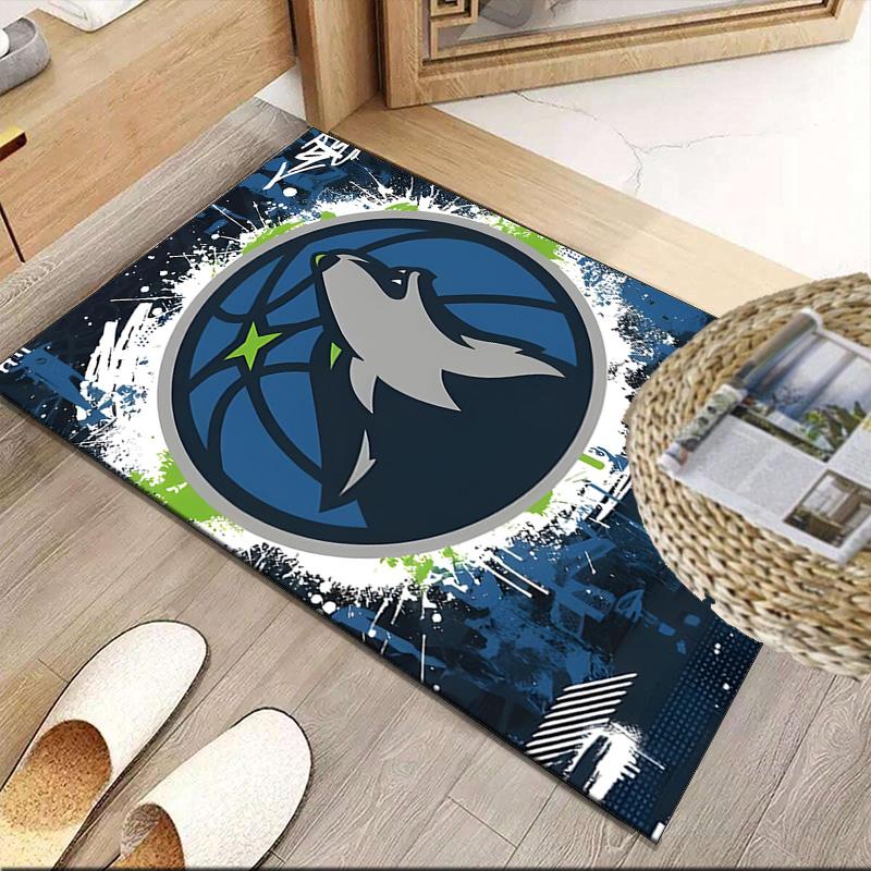 Timberwolves Logo  Carpet, Kitchen Rugs, Yoga Mat, Non-Slip Mats, Rug for Bathroom, Living Room bedroom, Camping Rugs Christmas Gift