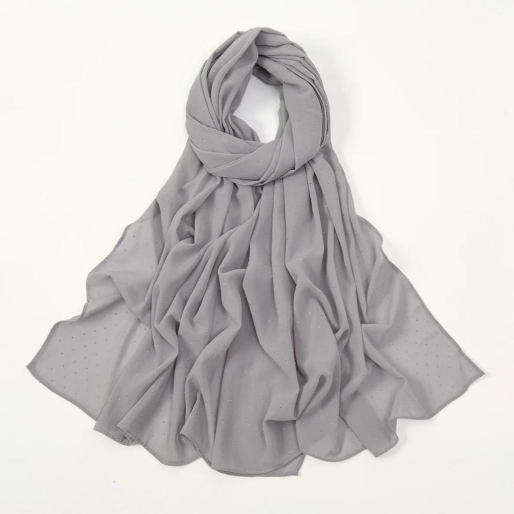 Summer Floral Chiffon Scarf - Star Print Shawl UV Protection Solid Color Bohemian Head Wrap for Women