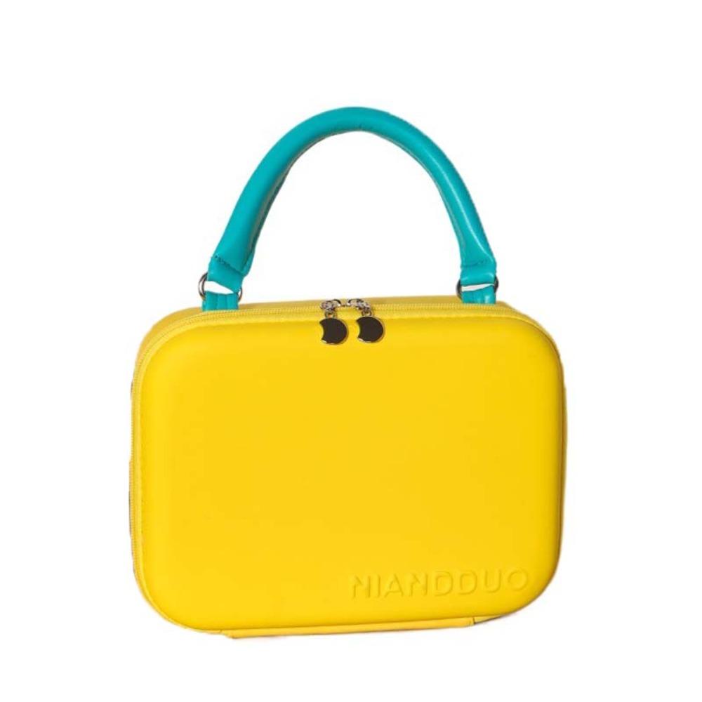 EVA Cosmetic Bag Suitcase Large Capacity Portable Cosmetic Case Handheld Makeup Bag  School