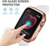 Glass+Cover For Apple Watch Case 45mm 44mm 41mm 42mm 40mm 38mm Accessories Hard Screen Protector iWatch Series 9 8 7 6 SE 5 4 3