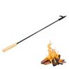 80cm Steel Fire Hook Portable Bonfire Poker Stick for Fireplace Outdoor BBQ Wood Stove Camping Accessories Tool