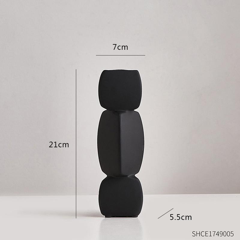 

Modern minimalist vase decoration home Flower Arrangement Living Room Flowerpot Nordic minimalist decor black vase Art Ornaments
