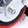Hesdige Red Polyurethane PU Flat Cart Casters