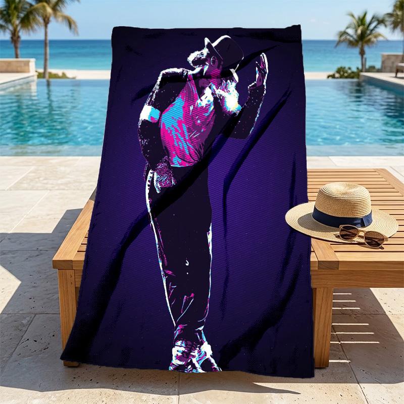 Michael Jackson Performance Stylish Digital Printing Beach Towel Quickdrying Absorbent Blanket For Beach Pool Gym Travel