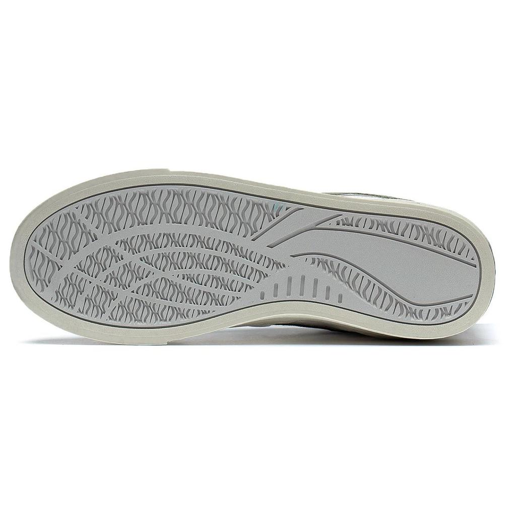 Li Ning 180 Slip Resistant, Abrasion Resistant, Lightweight Mid Top Skateboard Shoes Men's White AECS053-1