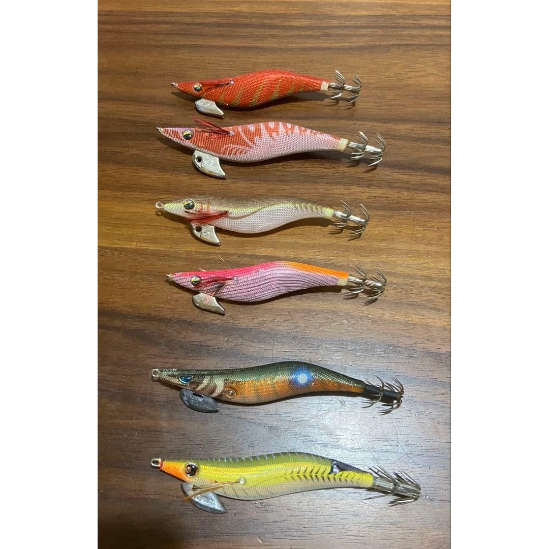 Used Egi set of 6 bait tree squid fishing