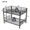 Litera maciza 140x200 metal, litera para adultos, extremadamente estable hasta 400 kg, sin chirridos, ideal para piso compartido y alquiler vacacional, negro
