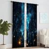 Set Of 2 Versatile Polyester Transparent Curtains Home Decoration Starry Night Forest Use Bedrooms Living Rooms Curtain Ideal For Sitting Room