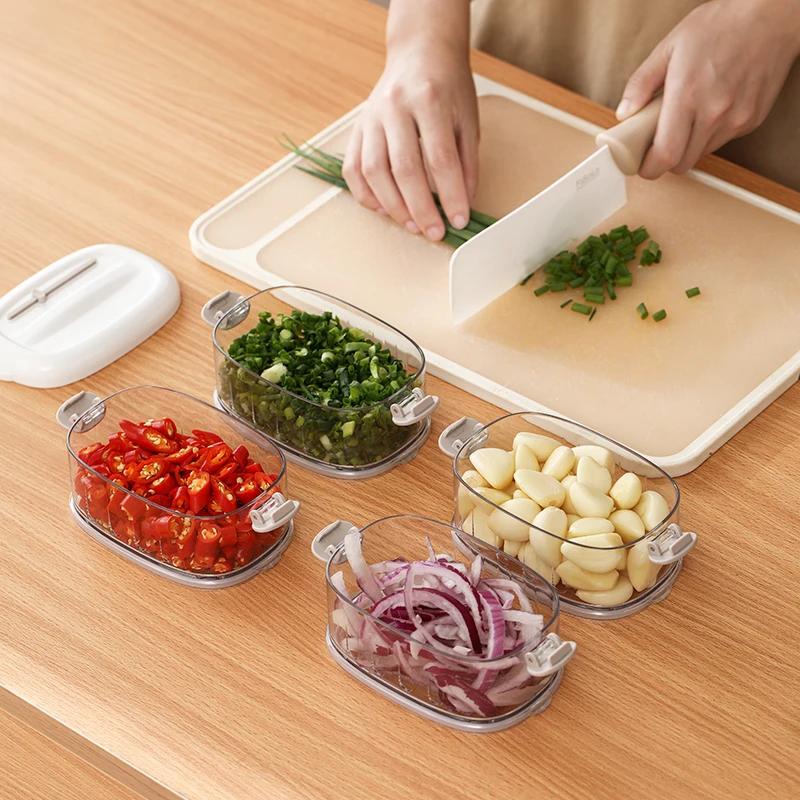 4-5 Schichten Kunststoff Gewürzaufbewahrungsboxen Getrocknete Chili Gewürz Kondimentboxen Aufbewahrungsboxen Haushalt Versiegelte Gläser für Küche