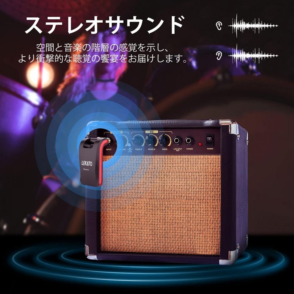 Gitarre Wireless System Sender Empfänger Vorverstärker mit 3,5mm und 6,35mm Stereo und Mono Stecker Elektrische Gitarre Plug-in Direkt zu Gitarre Electri