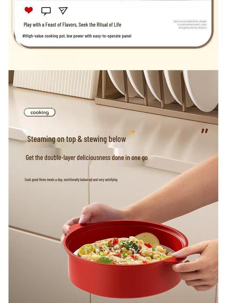 Multifunctional Electric Cooker: Dormitory Pot, Steamer, Boiler, Hot Pot, Student-friendly, Smart Rice Cooker.