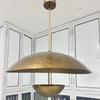 3 Light Elegant Ceiling Flush Mount Light Pendant Mid Century Modern Raw Brass Chandelier Light