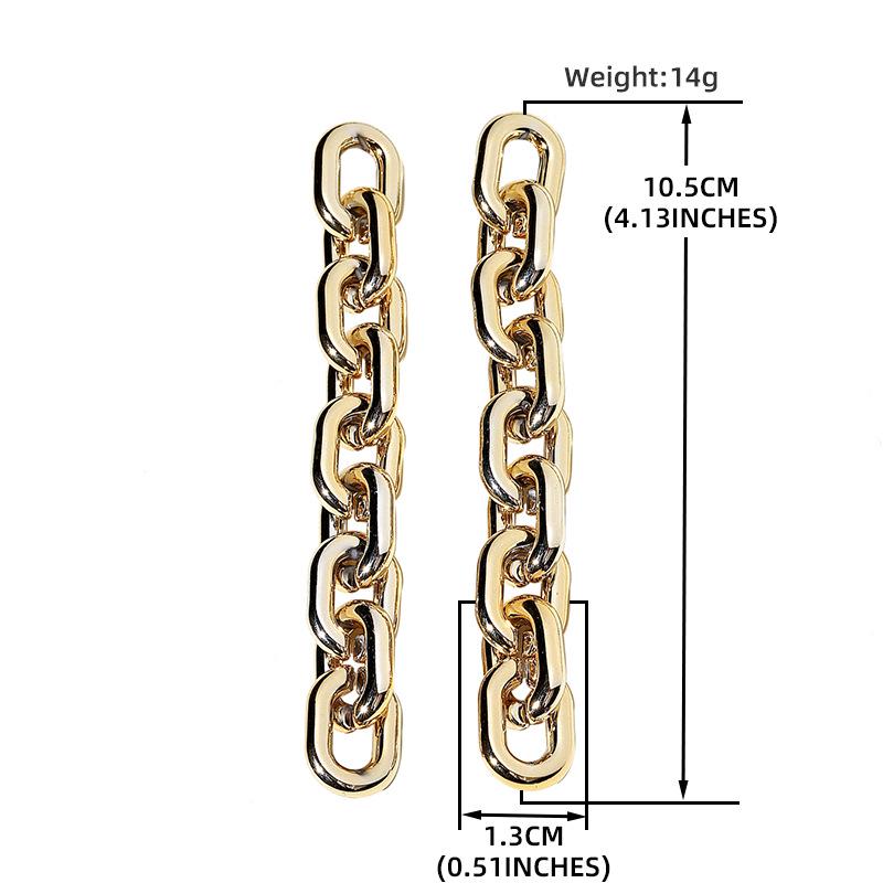 Retro Gold European & American Punk Style Women's Hoop Earrings