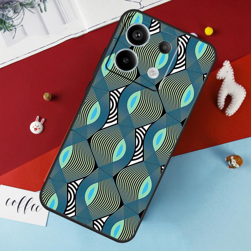African Wax Pattern Fabric Case For Xiaomi Redmi Note 14 12 11 10 13 Pro 15 Pro Plus Redmi 15 14C 10C 12C 13C 15C Cover