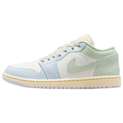 Air Jordan 1 Cushioning Low Top Vintage Basketball Shoes Women's Light Blue DC0774-108