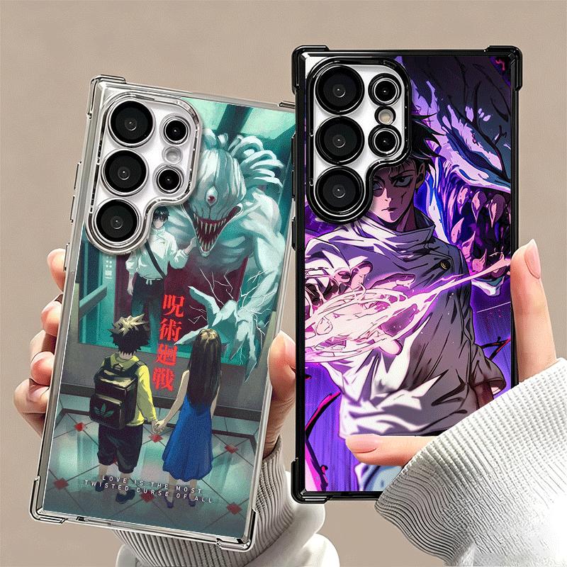 Anime Yuta Okkotsu JUJUSU Plating Phone Case For Samsung Galaxy S24 S25 FE S26 Edge S23 Ultra S22 S21 Plus S20 Anti-Fall Airabag