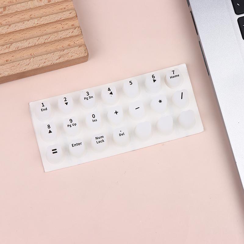 

70/21Pcs Raised Adhesive Keyboard Stickers For Long Nail Art Keyboard Bubbles Self-For Long Nails Silicone Typing Keycaps 21pcs белый
