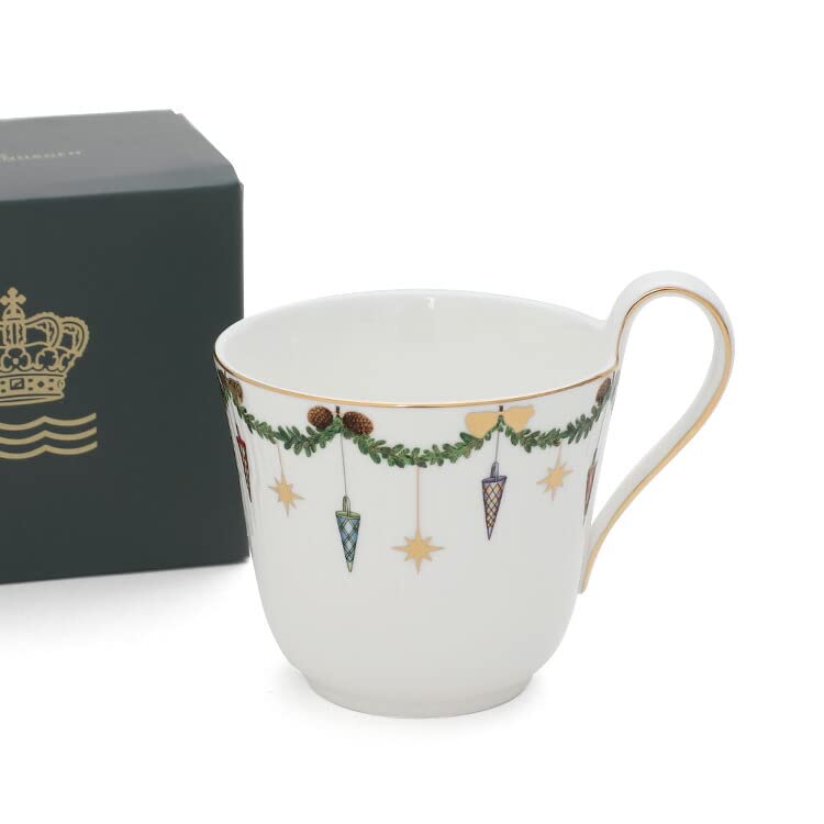 Royal Copenhagen Star Fluted Christmas High-Handle Mug, 2503090 [Parallel Import]