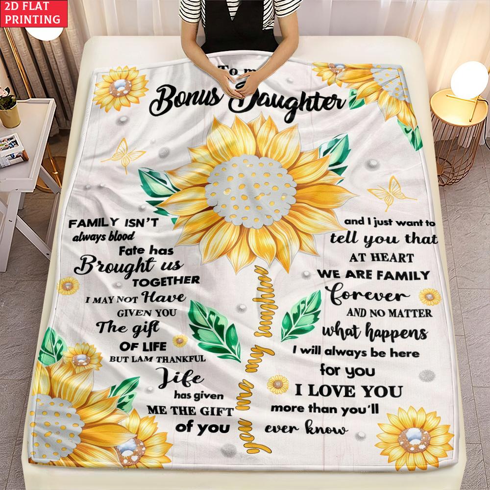 Sunflower Bonus Daughter thin Flannel Blanket for Bedroom,Living Room,Sofas Blanket,Lunch Breaks,blankets fluffy