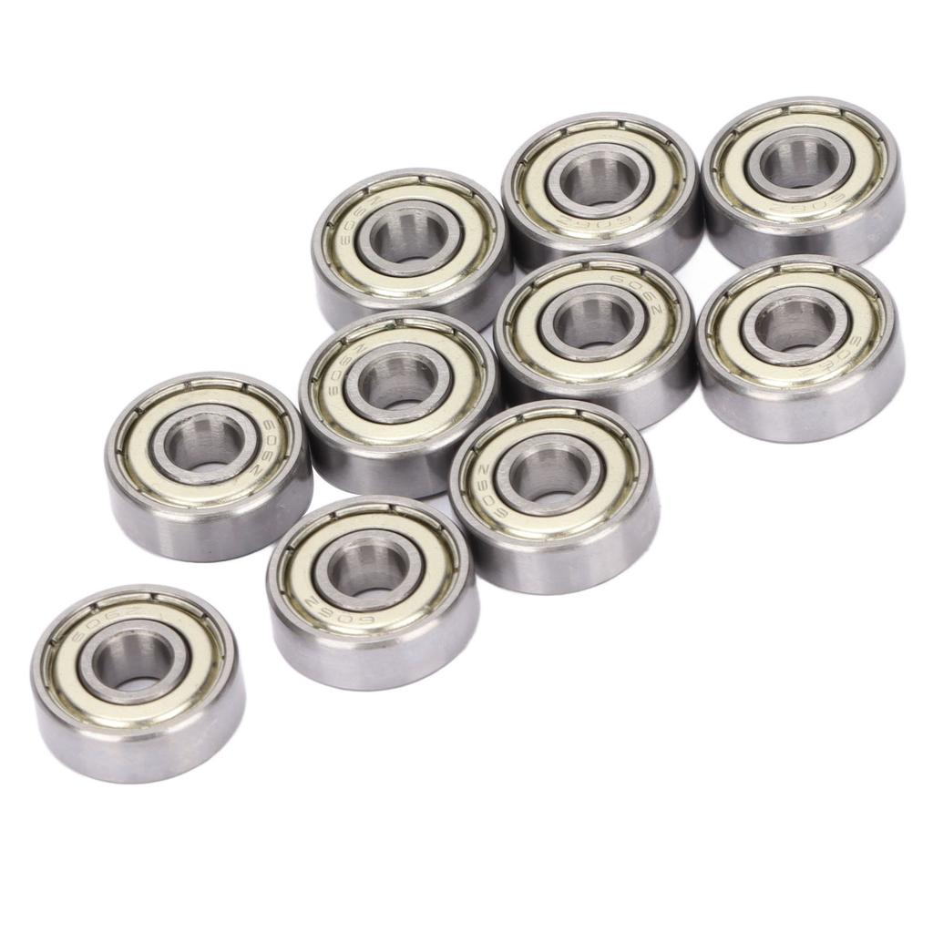 10Pcs Deep Grooves Ball Bearing Double Shield 6x17x6mm Steel Set Kit for Machine Equipment