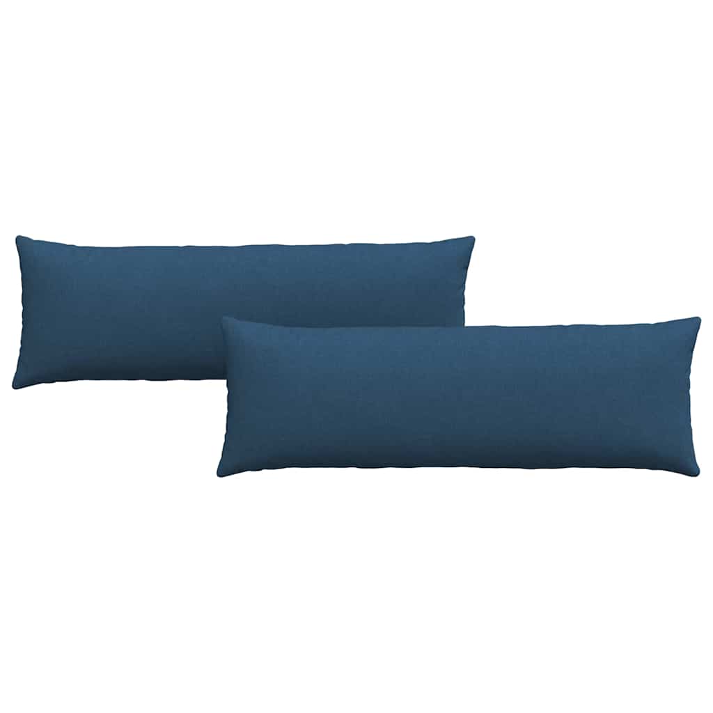 Sofa Cushions 2 Pcs Blue 120 X 40 Cm Fabric