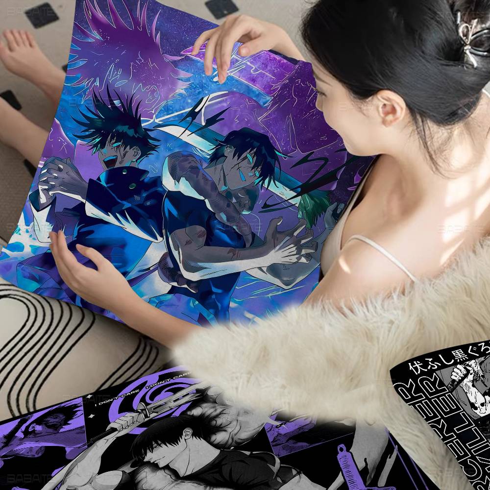 Fushiguro Megumi Pillow Gift Home Office Decoration Pillow Bedroom Sofa Car Cushion CoverPillow Case