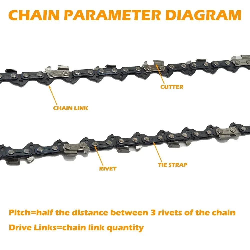 10 Inch Chainsaw Chain with Replacement Guide Bar 3/8" LP Pitch .050" Gauge 40 Drive Links Garden Tool Parts for Remington