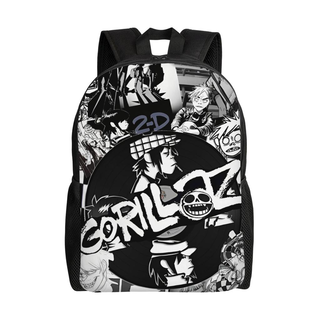 Punk Rock Music Gorillazs Backpack for Men Women Teenage High School Business Daypack Laptop Canvas Bags Gift