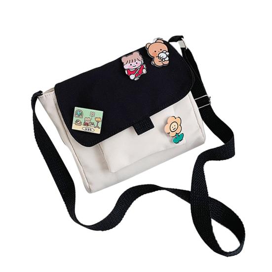 Nyeste kvinner Lovely Retro Stor kapasitet Slitesterk Canvas Crossbody Bag Skulderpose