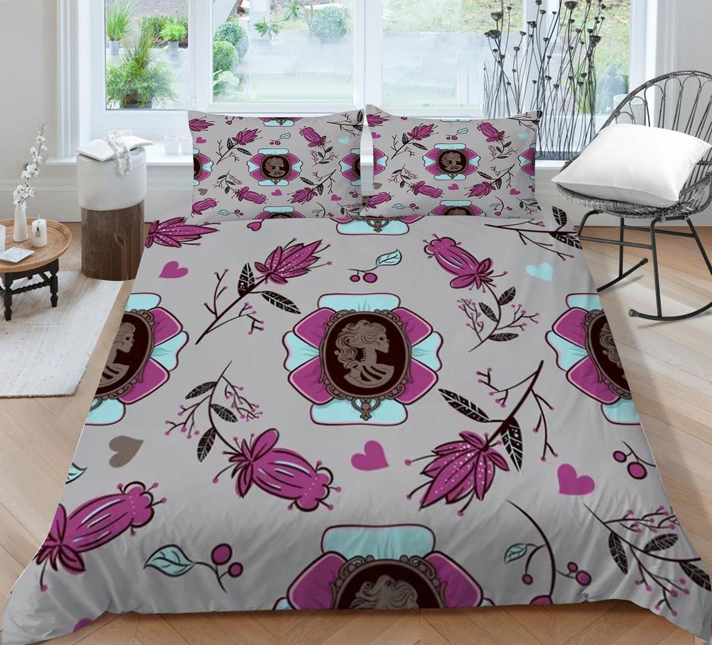 3D Duvet Cover Skeleton Home Bedding Set Microfiber Polyester Children Teen King Double Size Cool Quilt Cover