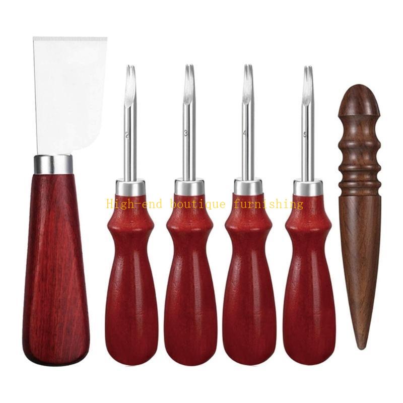 Leathercraft Skiving Beveler Leather Edging Trimmer Tool, Leather Stitching Groover Tool Leather Carving Cutting Tool