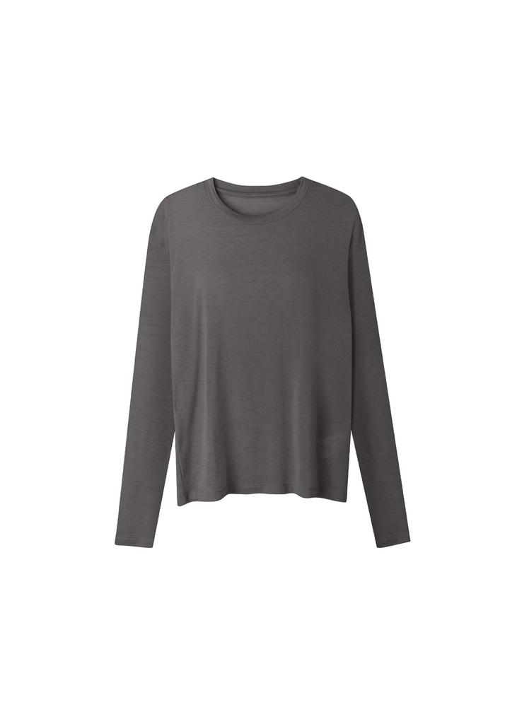 Moeoseoul Soft Wool Tencel Crew Neck Top
