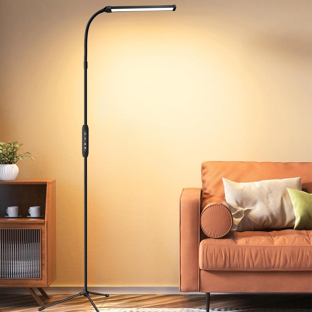 Bright LED Floor Light with Timer, Adjustable Color Temperature & Dimmable, Standing Floor Lamps for Living Room Bed Room Office