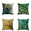 Elegant Peacock Feathers Sofa Bed Car Home Decoration Pillow Case For Stylish Interiors