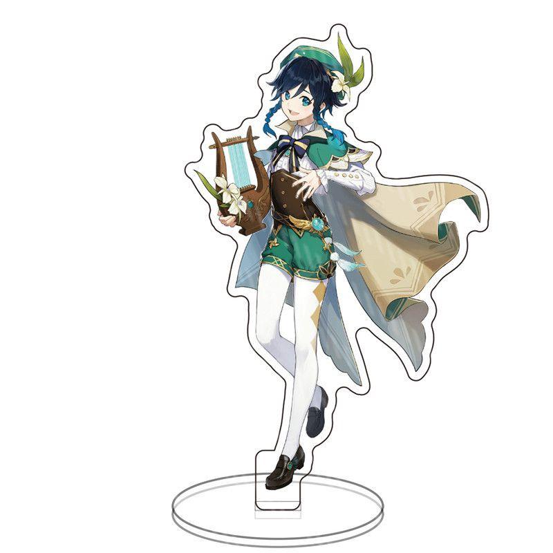 Genshin Impact Barbatos Keqing Barbara Hutao Acrylic Figure Stand Ideal For Decor