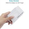 Clear Card Holder Dual Use PS Double ID Badge Holder with Telescopic Buckle Clip
