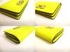 Authentic Salvatore Ferragamo Gancini Silver H/W Yellow Leather Business Card Holder #a825  Refurbished