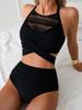 Dames Bikini Zwemkleding Effen Kleur Sexy - 2025 Nieuwe Stijl Europese en Amerikaanse Pasvorm