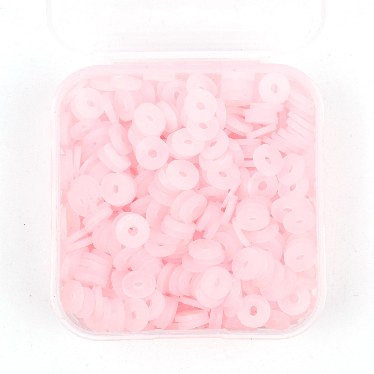 

500 шт./кор. 6 мм глиняные бусины, ломтики полимерной глины, разделительные бусины, чип-диск, круглые бусины Heishi для изготовления ювелирных изделий, аксессуары ручной работы своими руками 6mm светло-розовый