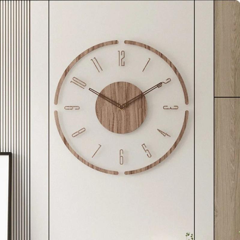 Wall clock for living room, silent, -grade, Nordic minimalist style, tempered glass clock Diameter  30CM