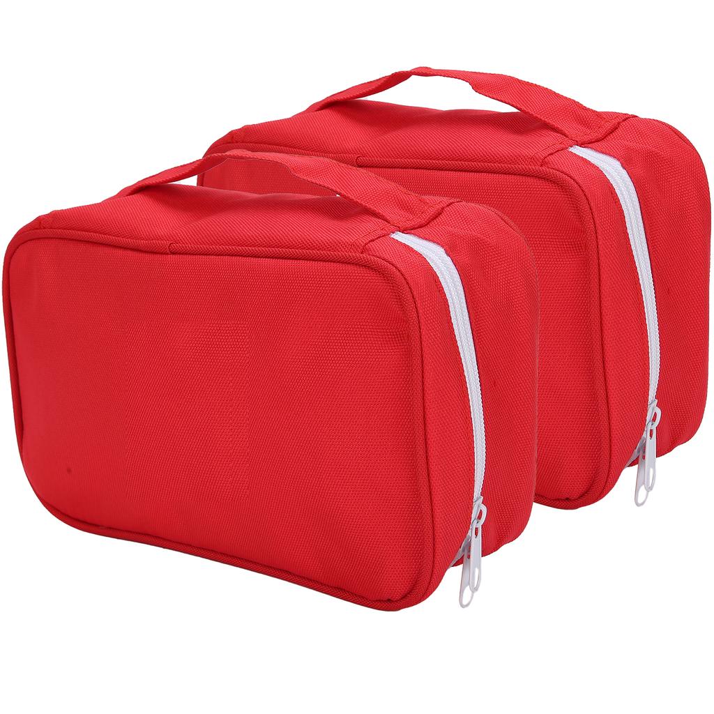 2pcs Outdoor Portable Emergency Aid Bag Home Nylon Medicine Storage Bag Organizer