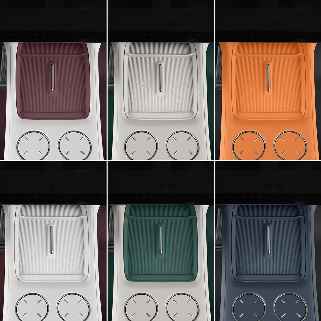 Xiaomi YU7 Wireless Charging Dustproof Silicone Anti-Slip Protective Pad for Gear Shift Console.